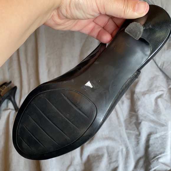 Black Slingback heels peeptoe - Picture 5 of 6
